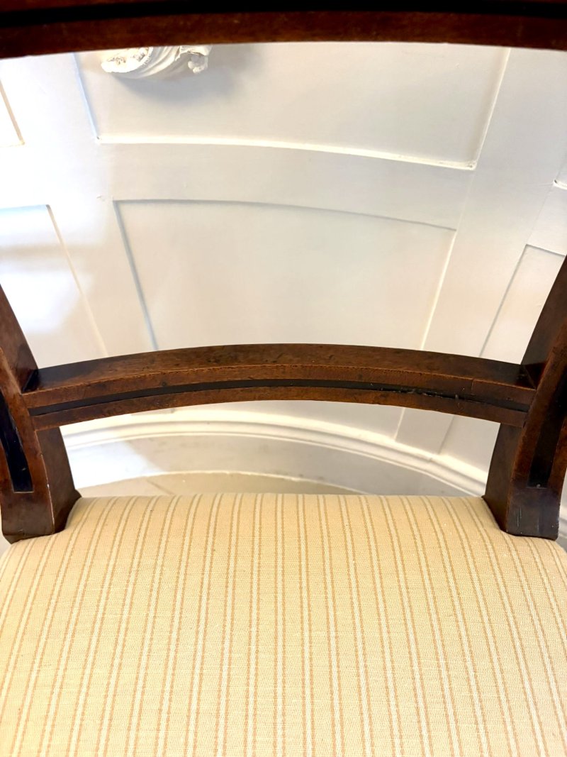 Antique English Regency Mahogany Klismos Dining Side Chairs – Pair - Image 14